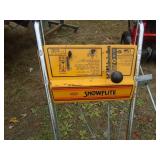 Snow Flite 524 snow blower. Used condition. Tested & works. As shown.