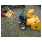 Snow Flite 524 snow blower. Used condition. Tested & works. As shown.