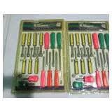 Pair of 15pc screwdriver and but dr...