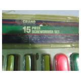 Pair of 15pc screwdriver and but dr...