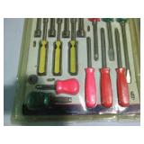 Pair of 15pc screwdriver and but dr...