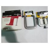 Deep reach C-clamp, 3-way edging cl...