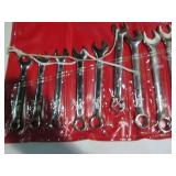 11pc SAE combination wrench set wit...