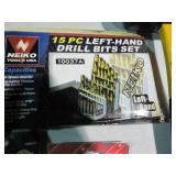 15pc left handed drill bit set, all...