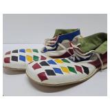 Awesome Vintage Large Size Bright Colorful Clown Shoes
