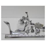 Group of Signed Metal Sculptural Animal Figures
