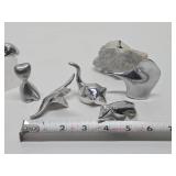 Group of Signed Metal Sculptural Animal Figures