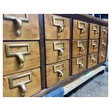 Excellent Restored Vintage 15-Drawer Card Catalog Cabinet