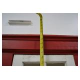 Vintage Tall Red and White Pie Safe Cabinet with Tin Panel