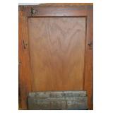 Antique Oak Hoosier Kitchen Cabinet with Original Interior Charts