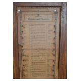 Antique Oak Hoosier Kitchen Cabinet with Original Interior Charts
