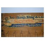 Antique Northrup King Seed Display Cabinet with Original Graphics