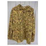Cornfield Print Button-Up Shirt 3XL USA Made