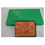 Enger-Kress Tooled Leather Wallet with Box