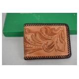Enger-Kress Tooled Leather Wallet with Box
