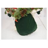 Christmas Santa Decor Doll with Greenery and Cardinal