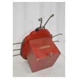 Lot of 2 Ladybug Shaped Birdhouses with Vintage Mandeville Seed Display Box