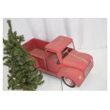 Red Truck Holiday Decor with Faux Christmas Tree