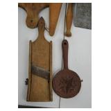 Lot of Vintage Wooden Kitchen Utensils and Boards