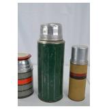 Lot of 3 Vintage Thermos Bottles - Aladdin and Thermos Brand