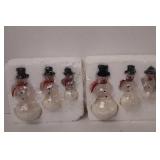 Christmas Decor Lot: Snowman Figurines, Santa Doll, Holiday Houses