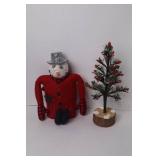 Buffalo Plaid Christmas Decor Lot: Stockings, Birdhouses, Snowman, Tree