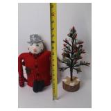 Buffalo Plaid Christmas Decor Lot: Stockings, Birdhouses, Snowman, Tree