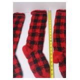 Buffalo Plaid Christmas Decor Lot: Stockings, Birdhouses, Snowman, Tree