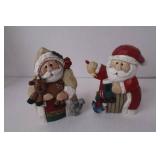 Assorted Christmas Folk Art Decor Figurines & Ornaments Lot