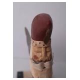 Pair of Santa Angel Candle Holder Figures, Folk Art Christmas Decor