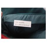 Christmas Needlepoint Stocking with Santa Fishing, Wool & Velvet, 17 in