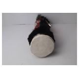 Christmas Santa Decor Figurine with Plaid Cloak and Bell