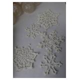 Christmas Decor Lot: Tree Topper, Ornaments, Vintage Santa Art & Snowflake Accents