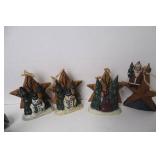 Assorted Primitive Style Christmas Ornaments and Figurines Lot