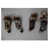 Assorted Primitive Style Christmas Ornaments and Figurines Lot