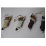 Assorted Primitive Style Christmas Ornaments and Figurines Lot