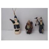 Assorted Primitive Style Christmas Ornaments and Figurines Lot