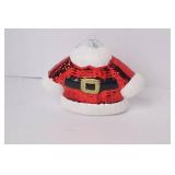 Christmas Santa Suit Glass Ornament, 4-Inch Hanging Decor