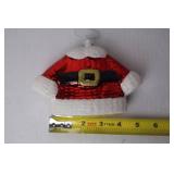Christmas Santa Suit Glass Ornament, 4-Inch Hanging Decor