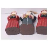 Hand-Painted Folk Art Christmas Ornaments Lot Signed Tate & RT