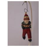 Hand-Painted Folk Art Christmas Ornaments Lot Signed Tate & RT