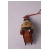 Hand-Painted Folk Art Christmas Ornaments Lot Signed Tate & RT