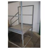 Aluminum and Galvanized Stair Platform, 69.5 x 40.75 in, 28.25 in High