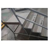 Aluminum and Galvanized Stair Platform, 69.5 x 40.75 in, 28.25 in High