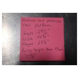 Aluminum and Galvanized Stair Platform, 69.5 x 40.75 in, 28.25 in High