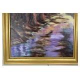 Joyce Ostlund Oil Painting "Golden Time in the Forest" Framed 30x24