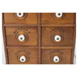 Spice Cabinet - 6-Drawer with Ginger, Allspice, Nutmeg, Cloves, Parsley, Pepper