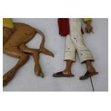 Tin Donkey & Rider Figurine Set - Sexton USA