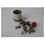 Miniature Cross-Head Nails and Pins - Assorted Metals