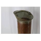 Antique Copper Cylinder Vessel - Brass Trim & Side Spigot